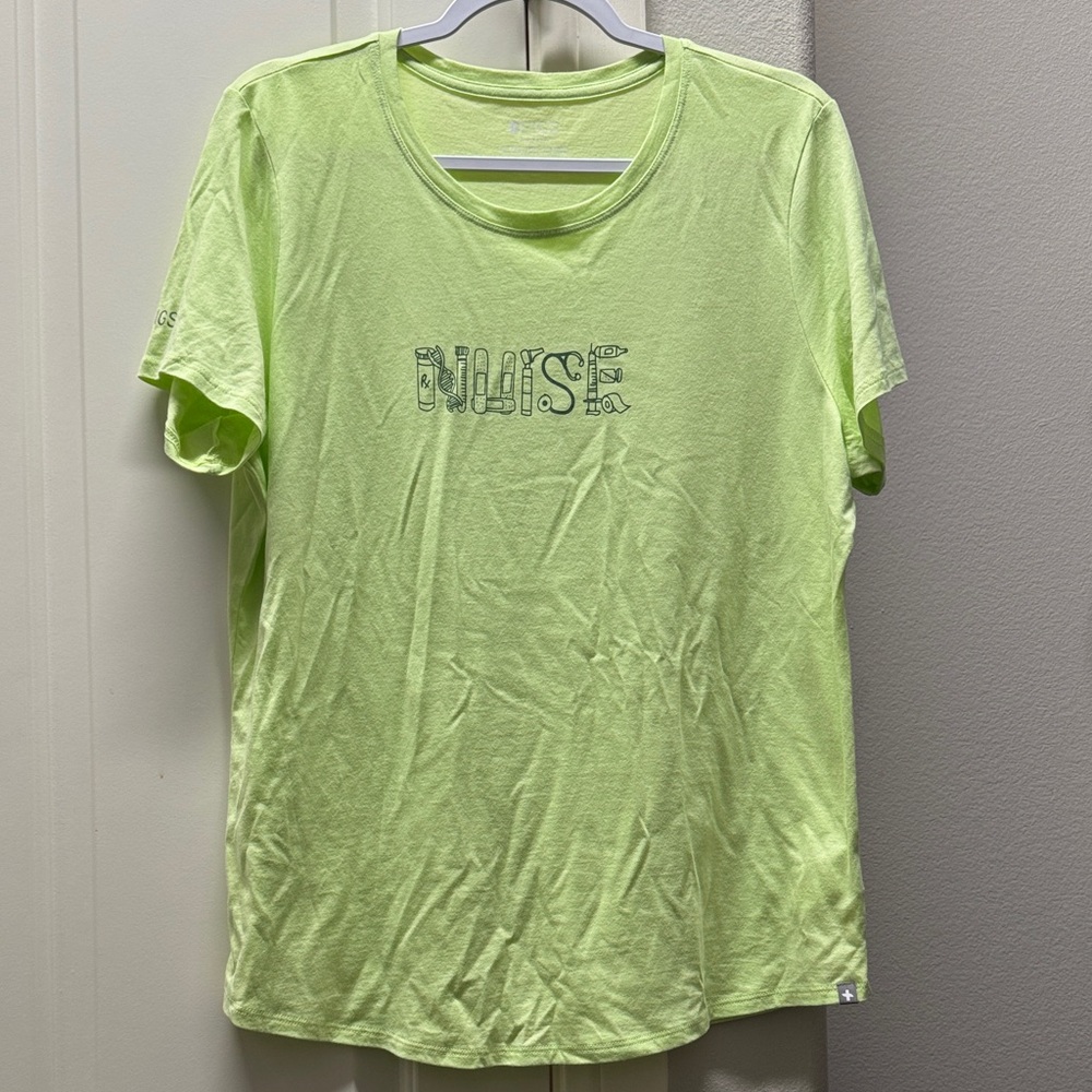 Figs Lime Green Graphic T-Shirt